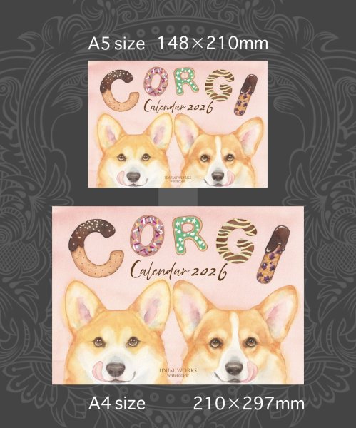 画像6: コーギーカレンダー2026 A5カレンダー(ケース無し) (6)
